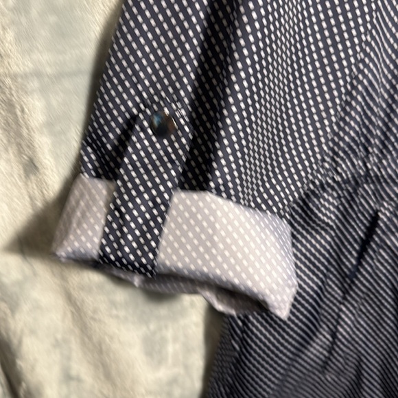 Susan Graver jacket plus size 1X windbreaker Blue White polka dot‎ lightweight - Picture 9 of 15